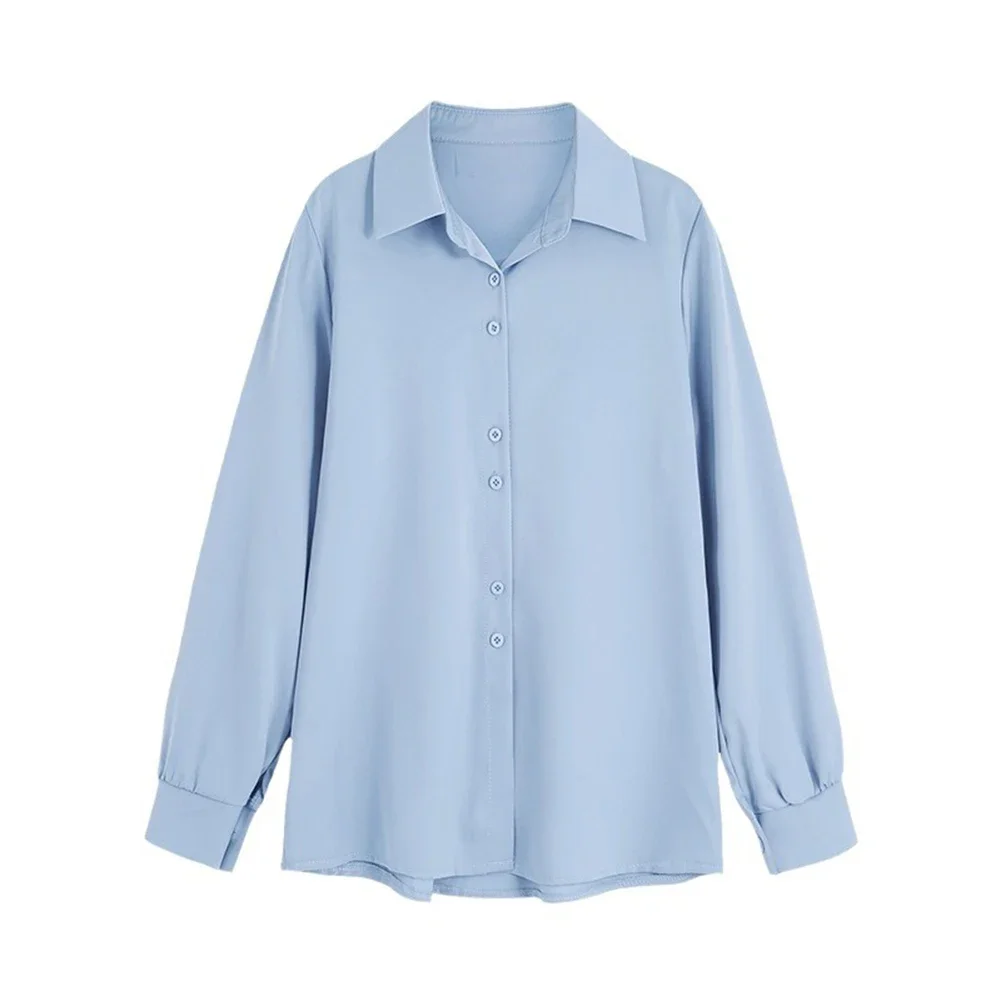 

For Daily Wear Casual Solid Color Long Sleeve Top Casual Outings Apricot Suitable For All Seasons Versatile Wear