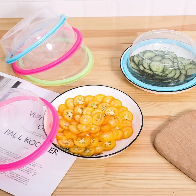 Home Microwave Heating Cover Kitchen Supplies Stacked Silicone Sealing Dust Cover Refrigerator Food Preservation Storage Tray