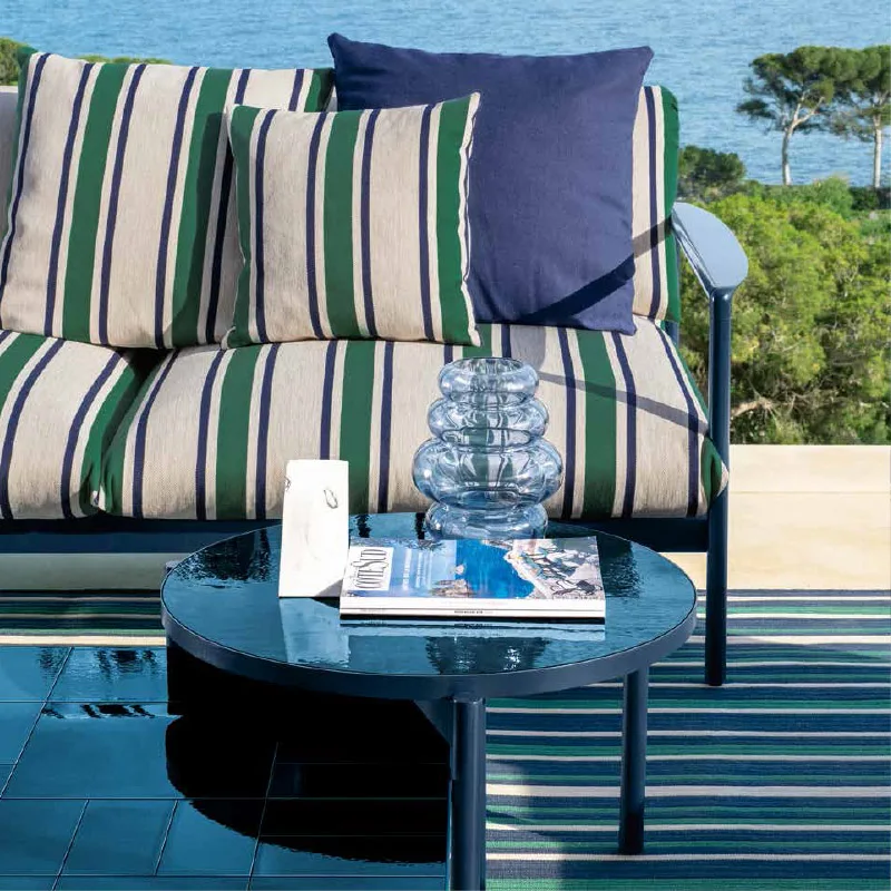 Witham Outdoor Venice Design Courtyard Garden Set Hotel Resort Fabric Cushion Metal Aluminum Frame Beach Chair