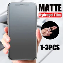 3pcs Matte Hydrogel Film for IPhone 16 11 12 13 14 15 Pro Max Frosted Screen Protector Film 12 Mini 7 8 Plus X XR XS Max SE 2022