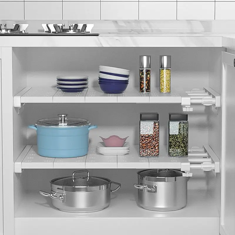 Shelves Closet Wardrobe Organizers Storage Shelves Racks Telescopic Shelves Wall Mounted Racks for Kitchen Accessories