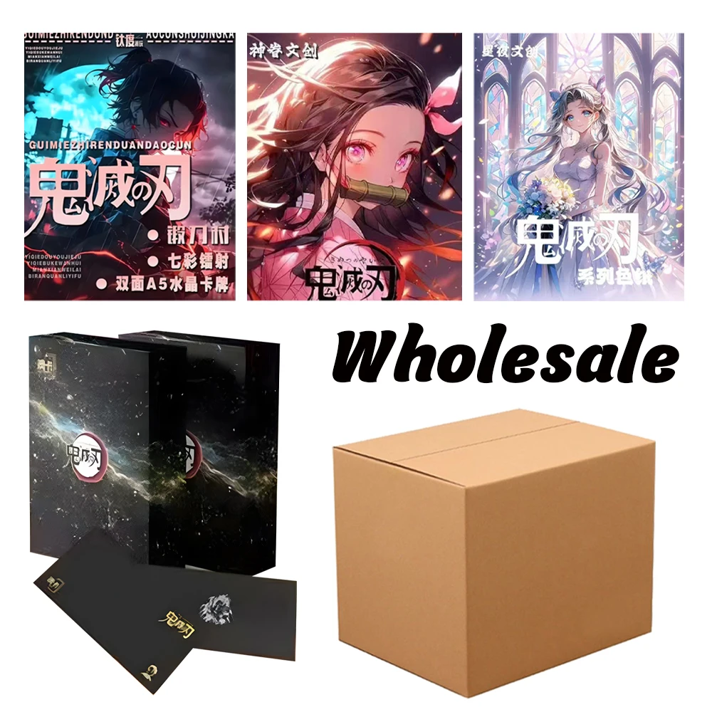 Latest Board Card Demon Slayer Cards Booster Box Collection Wholesale 1case Playing Anime A5 Double-Sided Crystal Cards