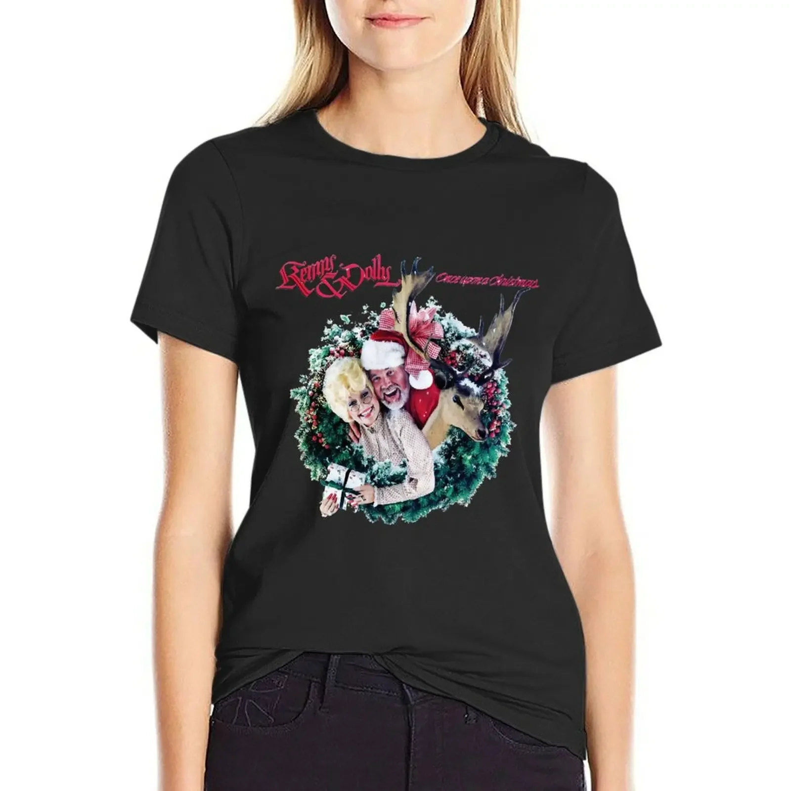 

Kenny Rogers Once Upon A Christmas T-Shirt Female clothing customs plain western t shirts for Women