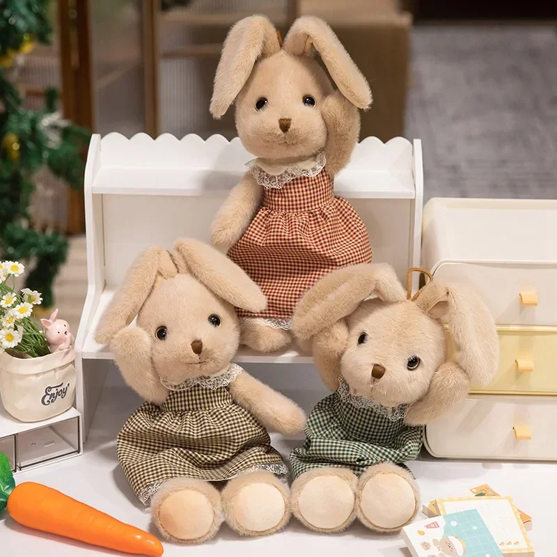 

Милый пушистый кролик, плюшевая кукла с большими ушками, мягкая игрушка-кролик, детский подарок на Рождество, день рождения для детей, реквизит для декора вечеринки
