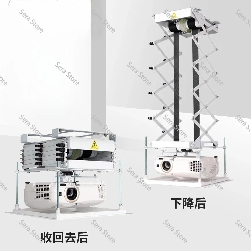 Hidden Cross-Shear Projector Electric Hanger, Intelligent Voice Remote Control Telescopic Machine, Electric Elevator Bracket