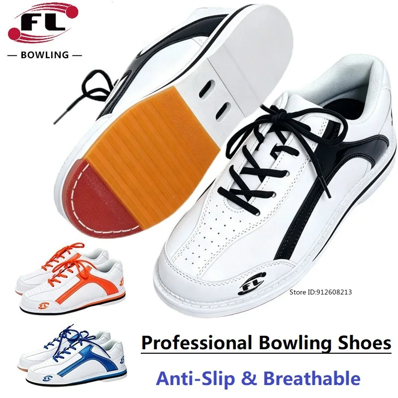 2026 Men Women Anti-Slip Professional Bowling Shoes Breathable Lightweight Indoor Sneakers Unisex Lace-up Bowling Game Footwear