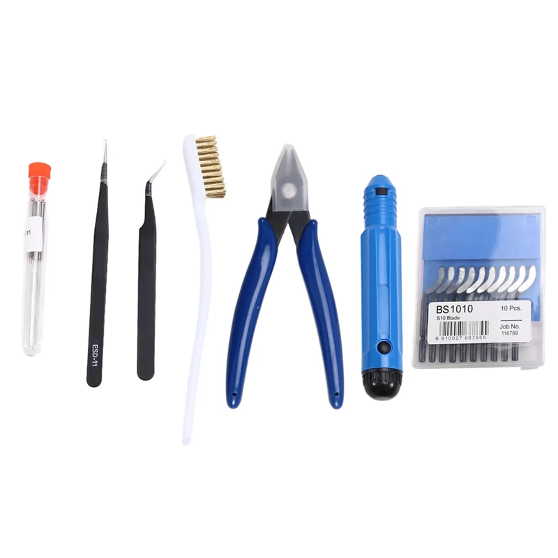 3D Printer Nozzle Cleaning Kit With Pliers, Cleaning Brush, And Deburring Tools For Efficient Unclogging And Maintenance