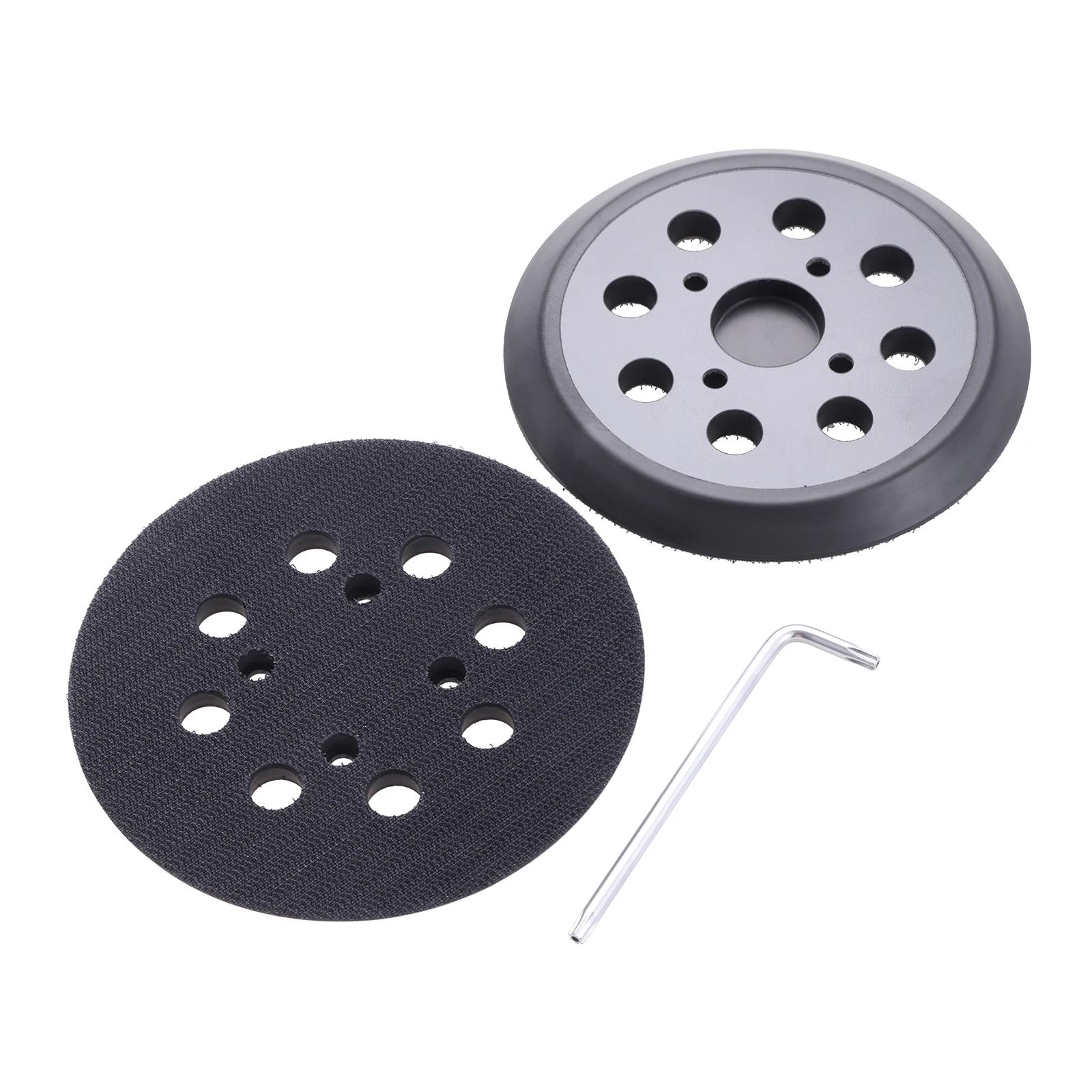 2PCS 8 Hole Orbital Replacement Sander Pad 5 Inch Hook and Loop Backing Pad For Ridgid R2600 Ryobi RS290 Craftsman ROS Model 315