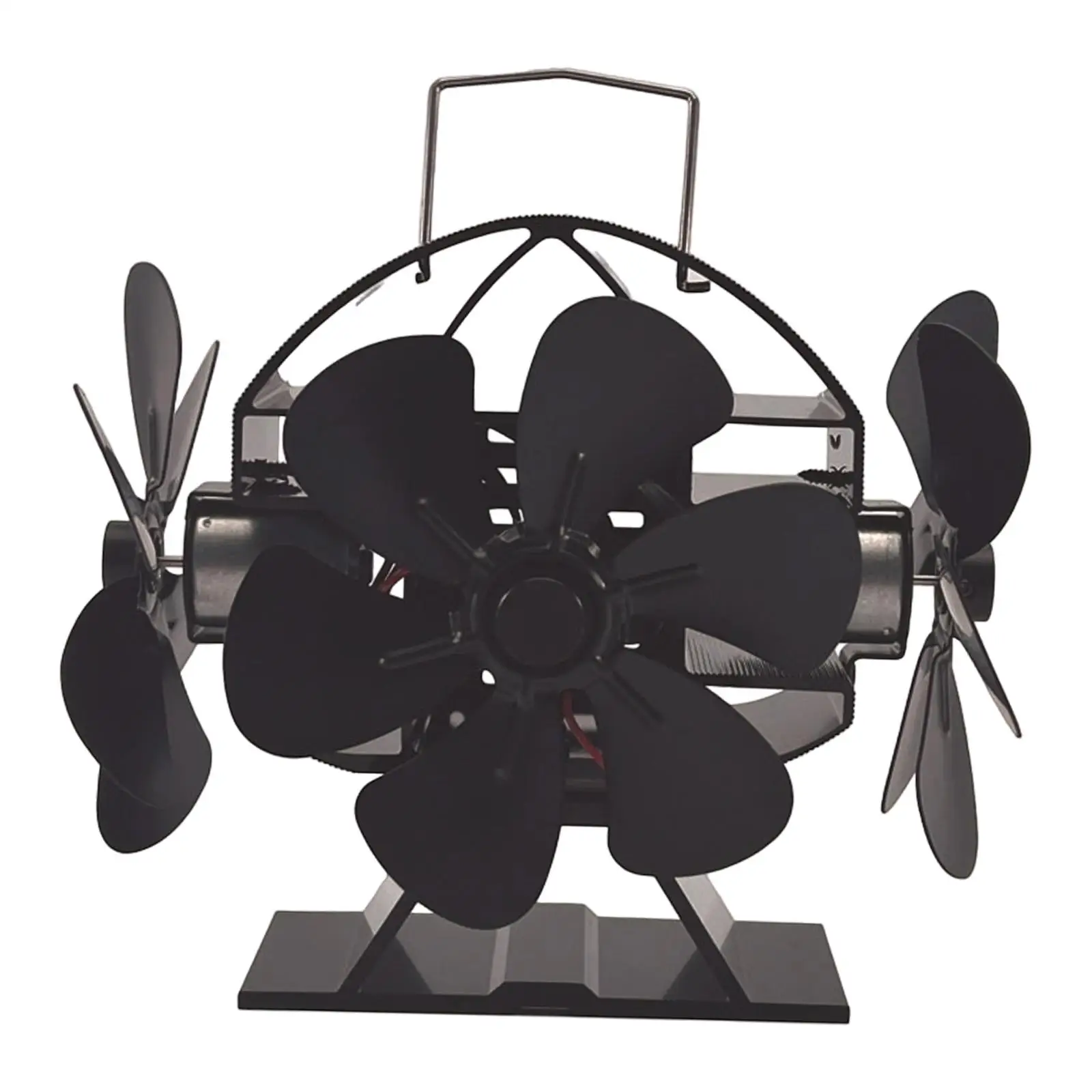 Fireplace Fan Heat Powered Wood Stove Accessory with 18 Blades for Efficient Heating in Indoor Fireplaces