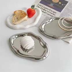 Light Luxury Ceramic Jewelry Storage Disk Jewelry Display Shelf Aroma Candle Tray Photography Props Home Decoration