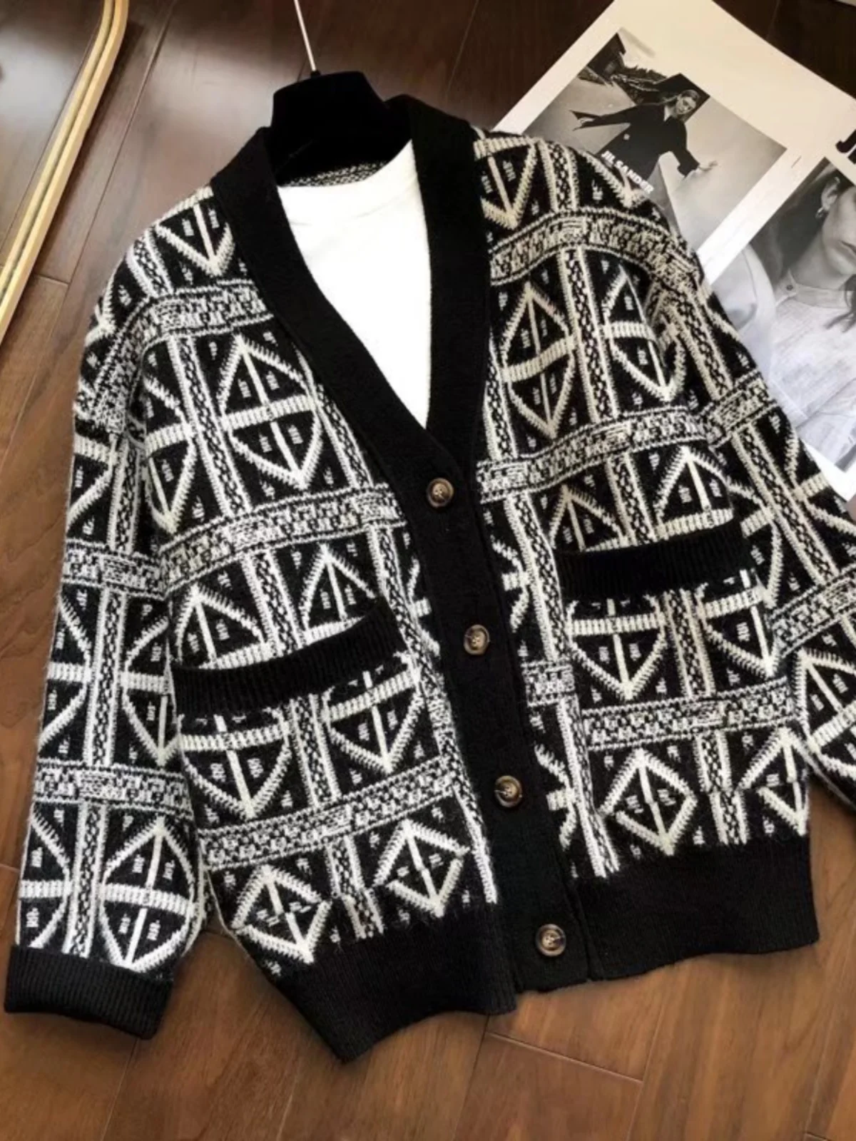 

Мужской свитер American Sle, осенне-зимняя верхняя одежда, уличный тренд, японский вязаный кардиган, пальто с v-образным вырезом, длинное све