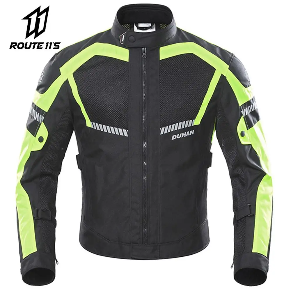 

Breathable Motorcycle Jacket Anti-Fall Motorcycle Equipment Reflective Motocross Clothing Wear-Resistant Biker Coat For Summer