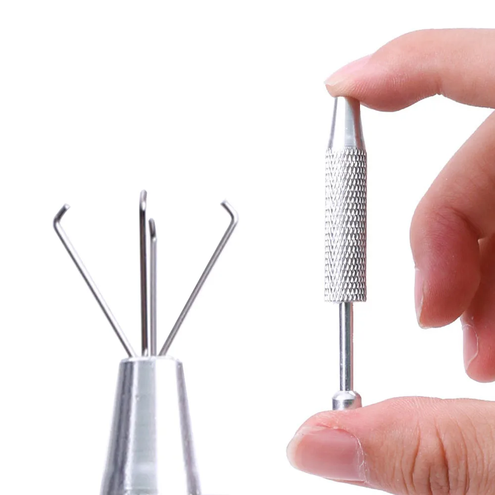 

1PCS Mini Grabber Pen, Stainless Steel Jeweler's Pick Up Tool 4-Claw Grabber Pick Up Tool for IC Chips Electronic Component Jewe