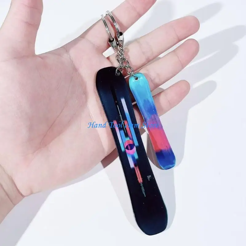 H37F شاتيربروف تزلج كيرينغ صغيرة على الجليد سلسلة مفاتيح مصنوعة من الأكريليك المحمولة مفتاح ملحق لعشاق الرياضة والطلاب #5
