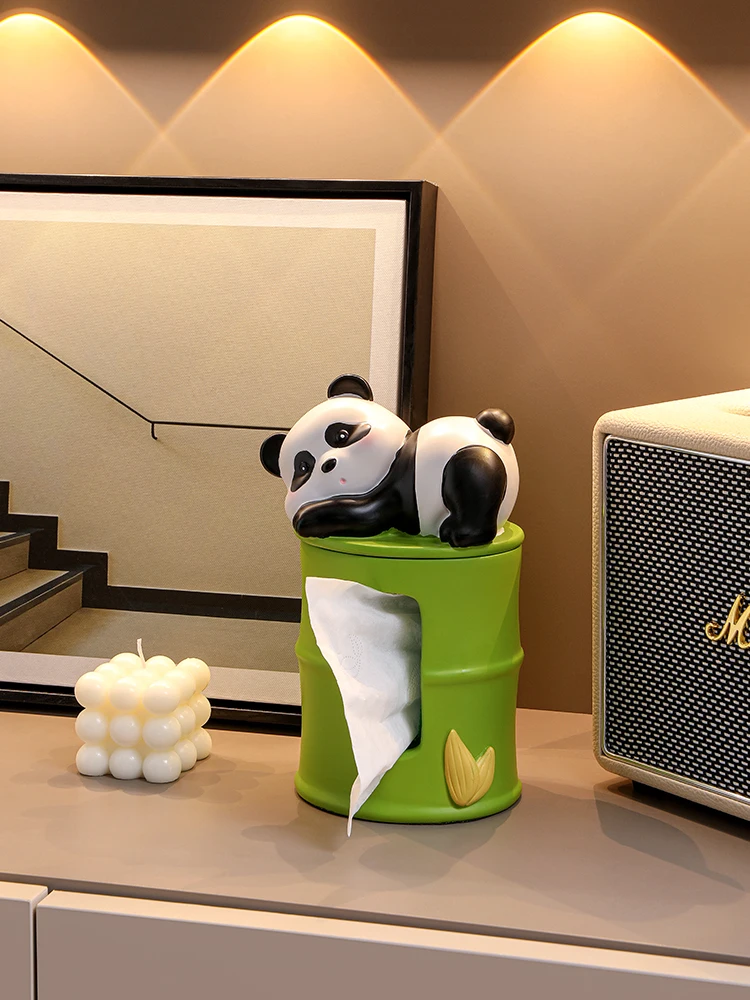 

Tissue box, living room, light luxury, high-end panda drawing box, household tabletop napkin paper box, high-end coffee table pa