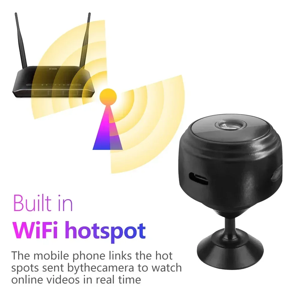 A9 شبكة WIFI لاسلكية HD 1080p كاميرا مراقبة للمنزل الأشعة تحت الحمراء للرؤية الليلية ميزات المراقبة الرياضية في الهواء الطلق