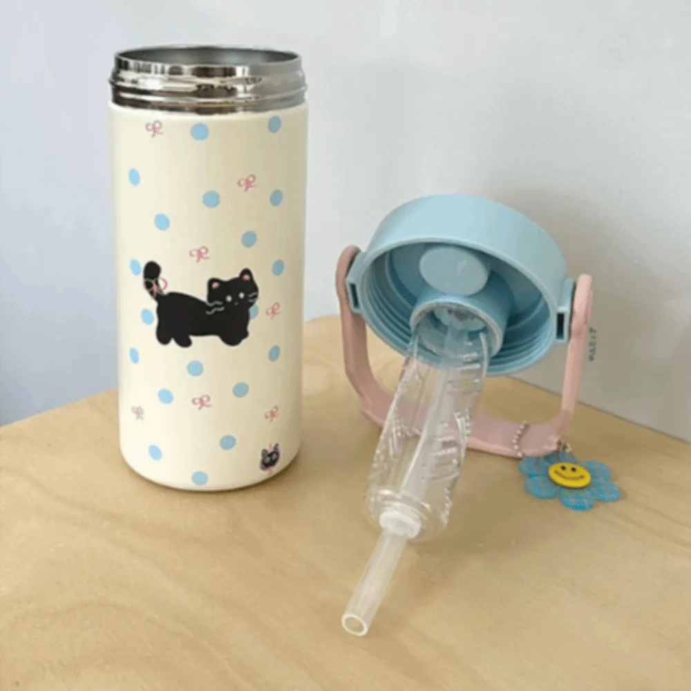 

Stainless Steel Portable Insulated Cup Water Cup Large Capacity Sport Thermal Water Bottle Fall-resistant 600ml