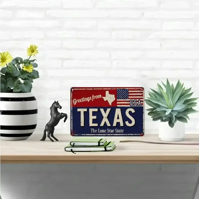 1-حزمة تكساس خمر تحيات لوحة ترخيص علامة معدنية 1-حزمة تكساس خمر تحيات لوحة ترخيص علامة معدنية