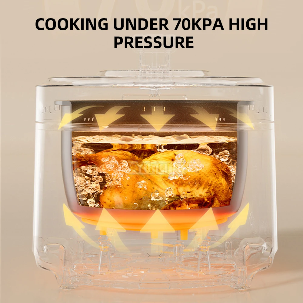 

5L Multi-Functional Soup Stewing Pot Large Capacity Pressure Cooker Kitchen Appliance