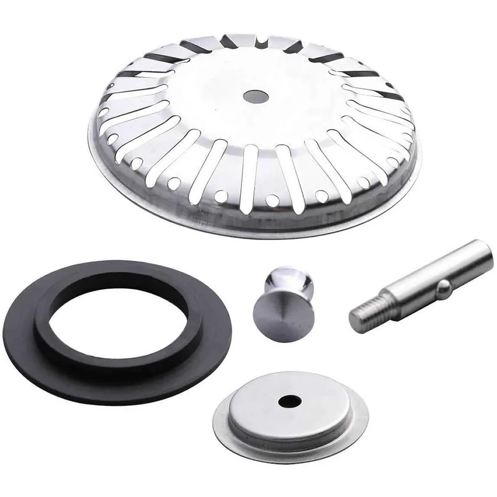 

1pc 84mm Stainless Steel Rubber Seal Sink Strainer Stopper Waste Stainer Replacement Kitchen Supplies Bathroom Supplies