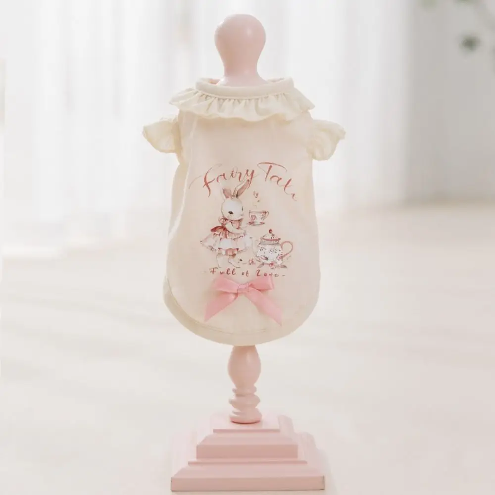 

Bulldogs Breathable Dog Vest Cute Soft Cat Dog Frill Tops Rabbit Pattern Pet Clothes Summer