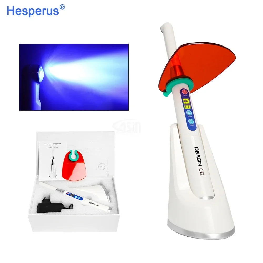 HESPERUS Den tal Curing Light Wireless 1 Second Cure Lamp High Power Output Wide Spectrum Wave Length 455-480nm