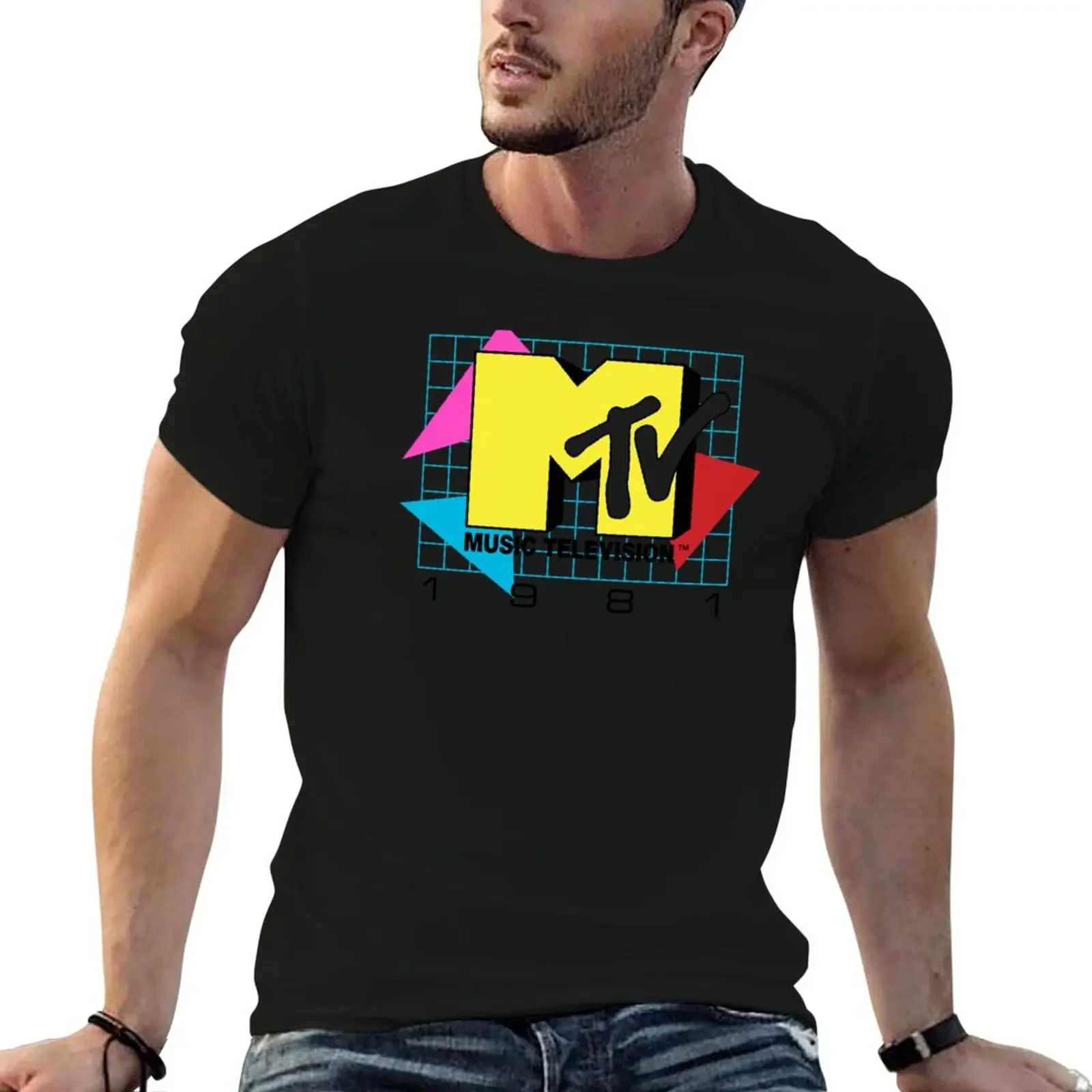 

MTV Music Television 1981 Logo T-Shirt quick-drying Blouse quick drying blacks men clothing