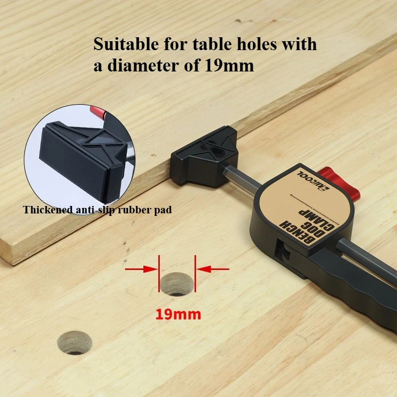 Bench Dog Clamp Tools Professional Woodworking Table Fixing Clamp Set Quick Desktop Clip Workbench Auxiliary Fixator 19mm Latch