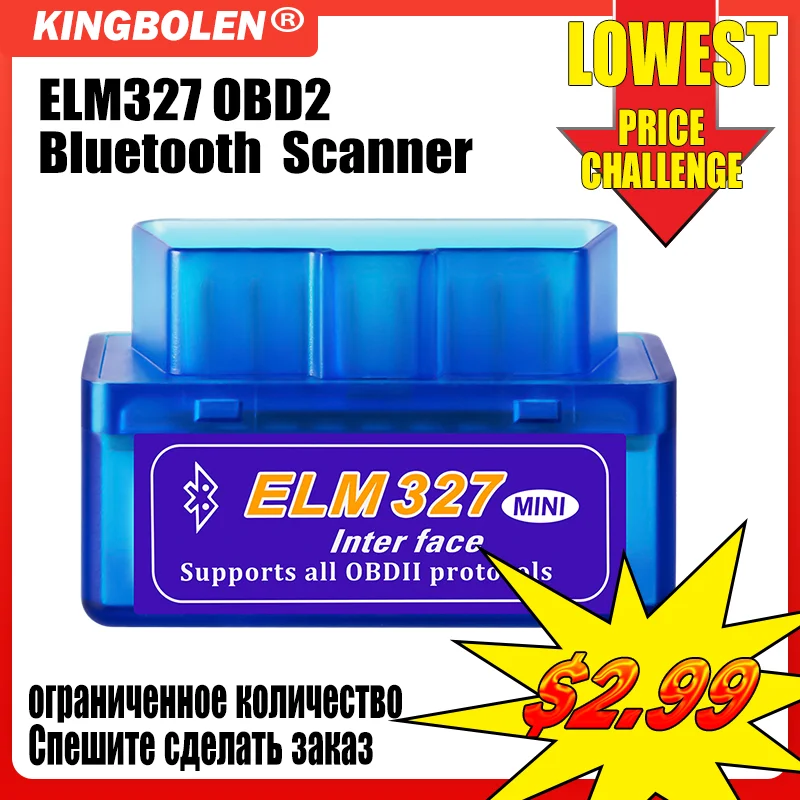 ELM327 Automotive Scanner V1.5 PIC18F25K80 Car Diagnostic Tools V2.1 ELM 327 OBD2 Scanners For Android PC Auto Code Readers