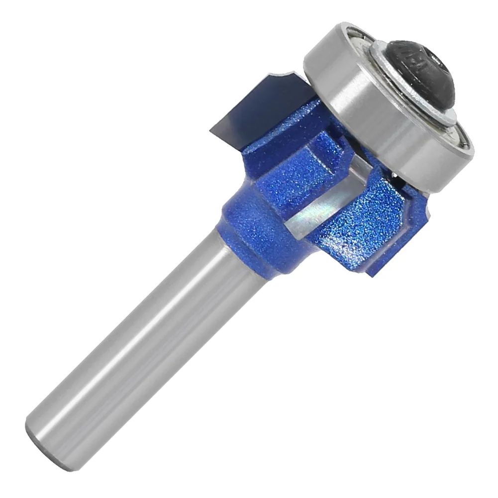 1PC 8mm 생크 고품질 목공 밀링 커터 R1mm R2mm R3mm 트리밍 나이프 엣지 트리머 4 치아 우드 라우터 비트