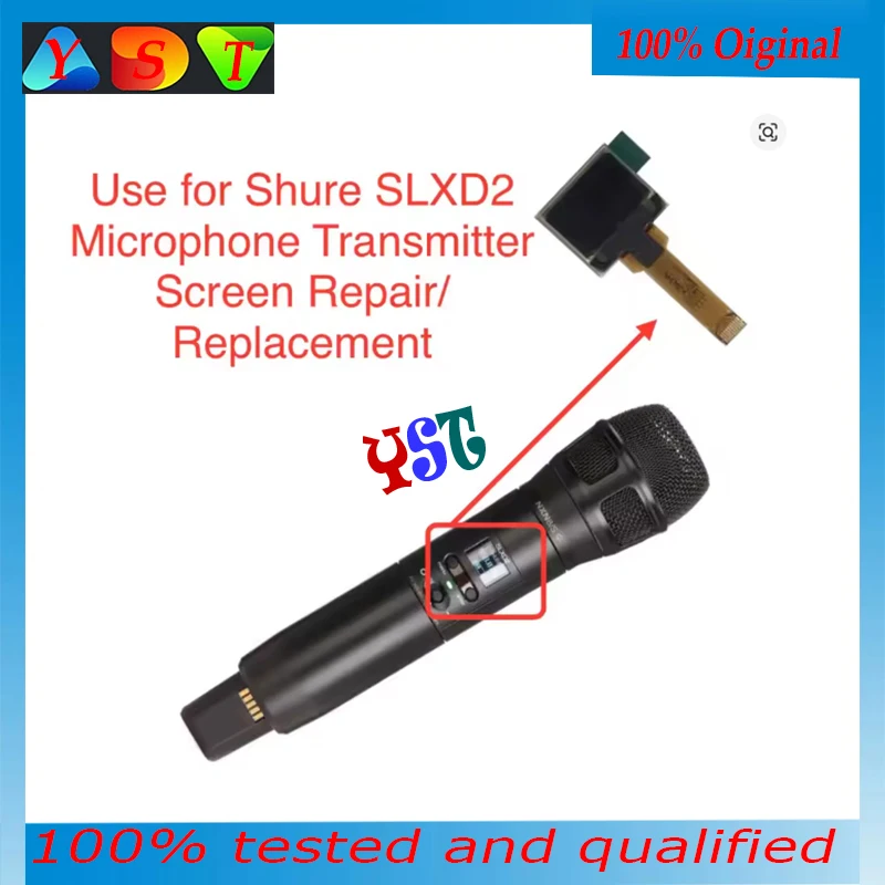 

ЖК-дисплей для беспроводного ручного микрофонного передатчика Shure SLXD2 Nexadyne, запасные части для ремонта (универсальная версия)