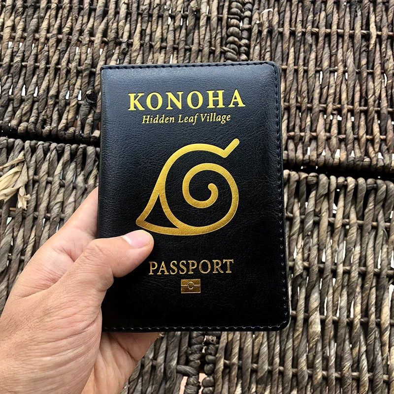 Couverture de passeport Anime konoha, étui de voyage, mode