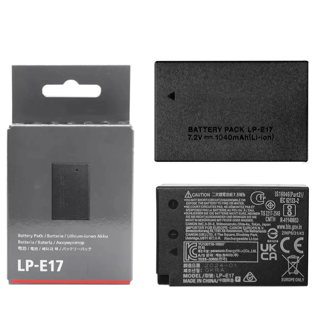 

LP-E17 LPE17 Battery For Canon 750D 760D 77D 800D EOS M3 T6s T6i T7i X8i 8000D M6 M5 M3 SL2 RP R10 R8 R50