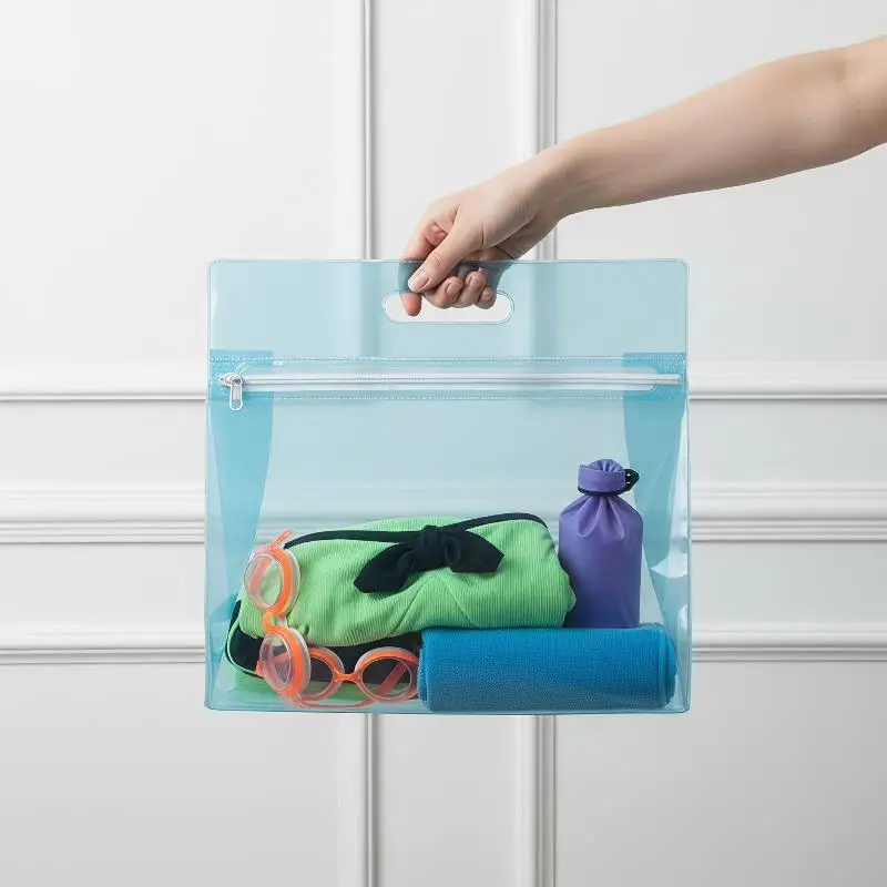 Tragbare EVA-Organizer-Tasche mit Nass-Trocken-Trennung, wasserdichter Reißverschlussbeutel für Schwimmen, Reisen, Fitnessstudio, Workout – Detail 6