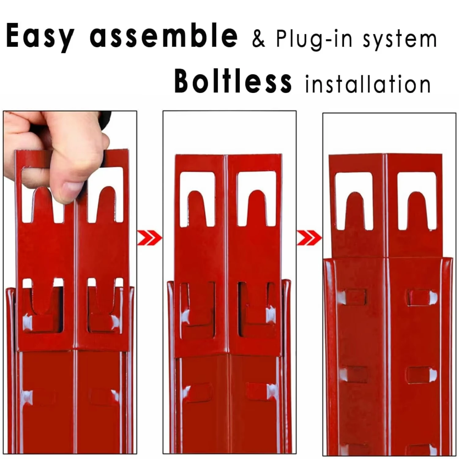 رف تخزين عالي التحمل من 5 طبقات باللون الأحمر 875 كجم، وحدات رفوف معدنية خالية من الأدوات قابلة للتعديل لمستودع المرآب 180X90X40CM