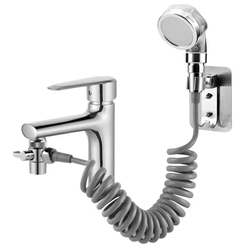 Telephone Line Style Bath Sprayer Connect Pipe Spring Shower Hose Toilet Bidet Water Plumbing