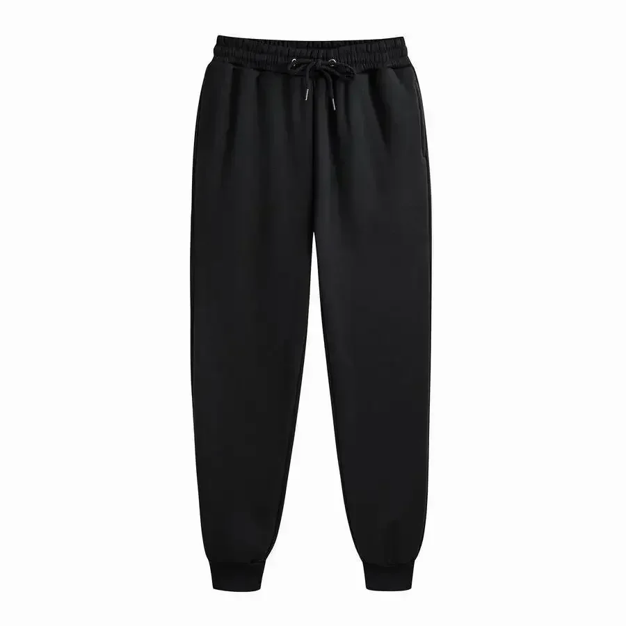 Men\'s Casual Sweatpants Fleece Sports Pants Unisex Fashion Solid Loose Trousers Streetwear Autumn Winter Jogging Fitness Pants