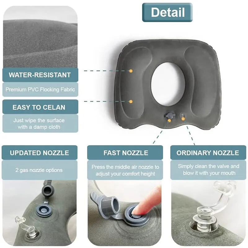 Bantal sofa donat tiup, bantal kursi ambeien, bantal pijat, kursi kursi mobil, bantal kursi roda kantor, bantal pantat pereda nyeri