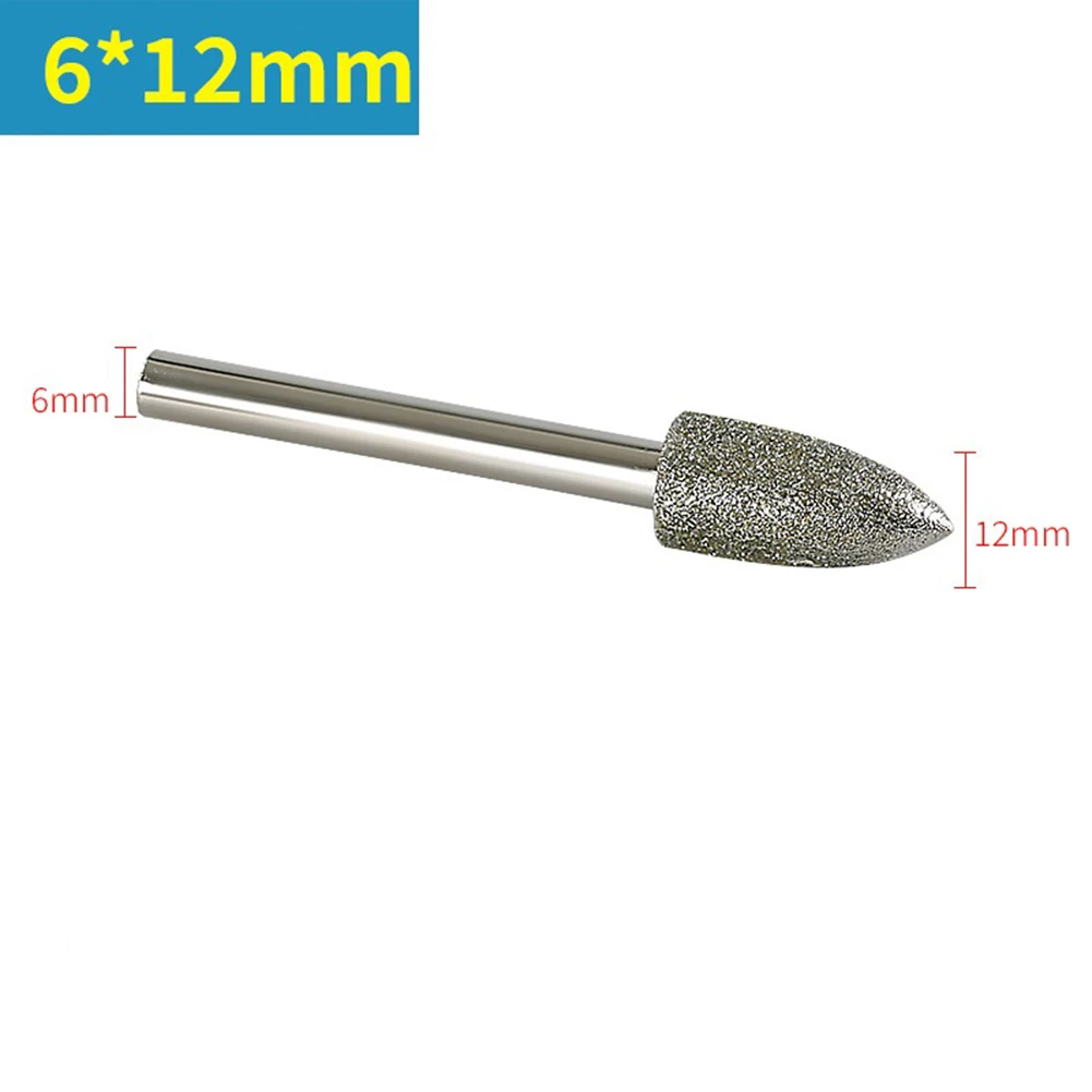 ขัดหัวไม่มีเพชรเจาะสําหรับหินบดหินอ่อน 6 8 10 12 14 มม.แกะสลักElectroplating