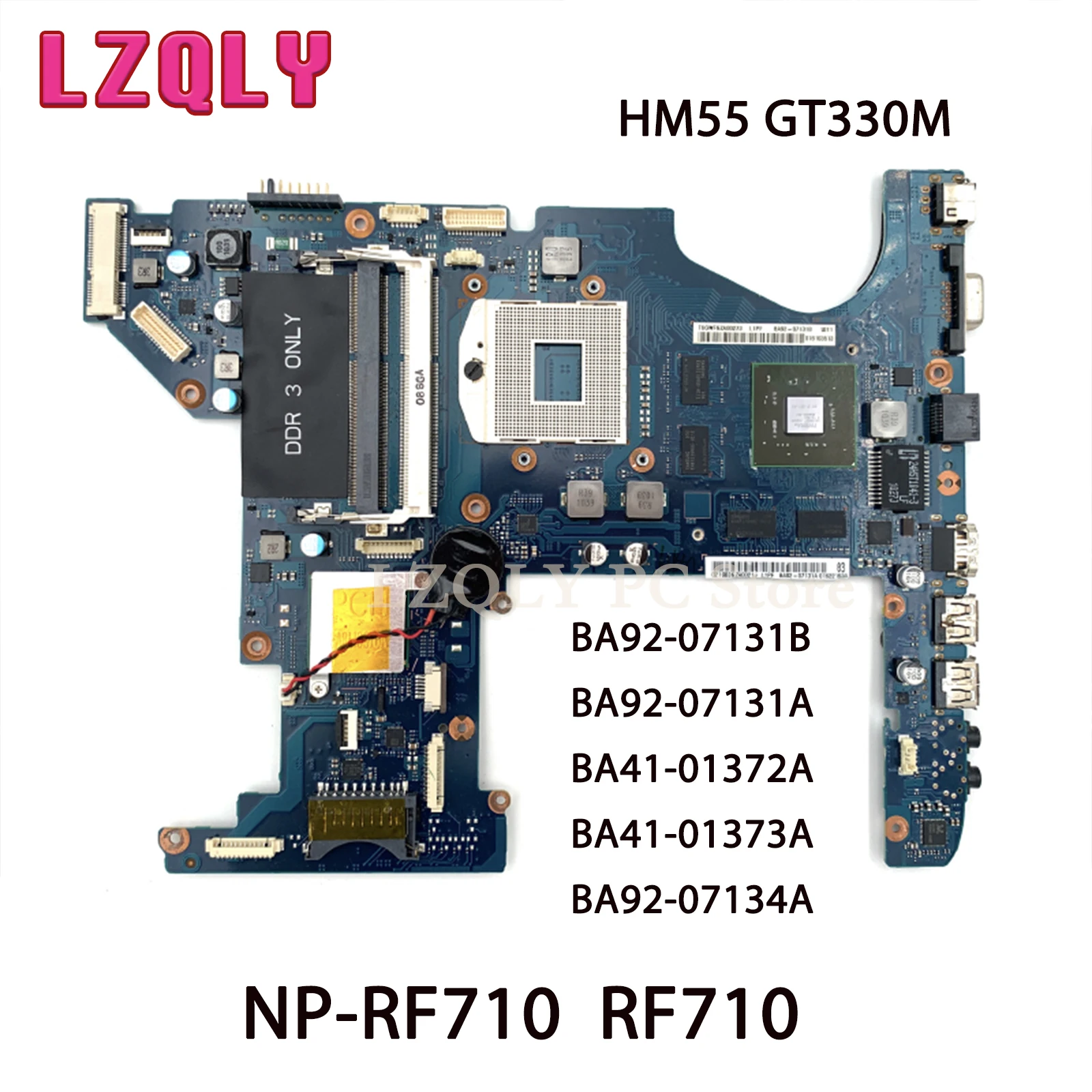 

For Samsung NP-RF710 RF710 BA92-07131B BA92-07131A BA41-01372A BA41-01373A BA92-07134A 17.3 Inch Laptop Motherboard HM55 GT330M