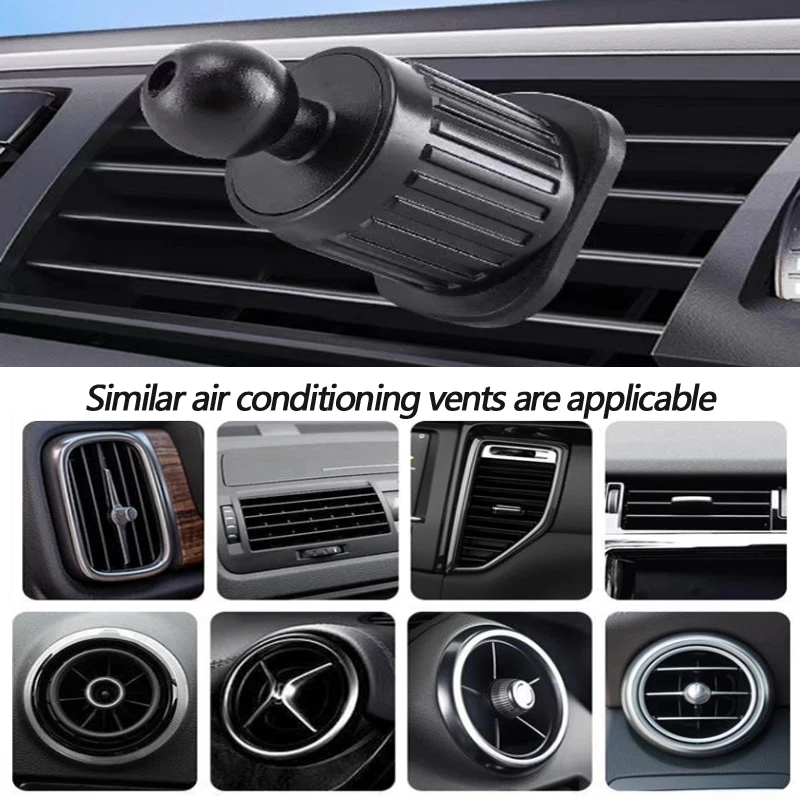 New Car Mobile Phone Holder Accessories Car Air Vent Rotating Spiral Hook 17MM Universal Ball Head