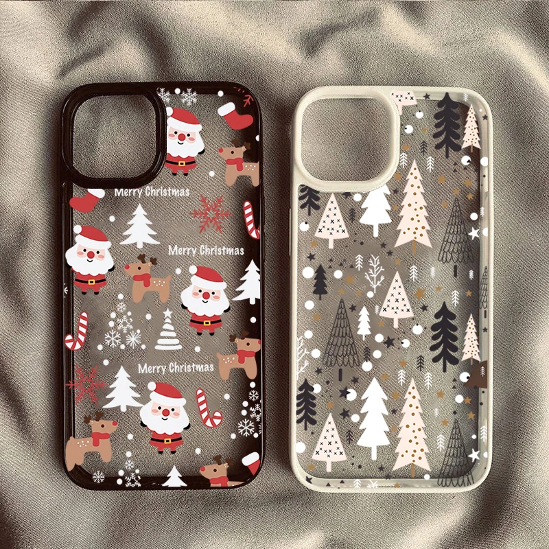 Christmas Tree Santa Claus Phone Case For Samsung Galaxy A06 A16 A36 A56 A55 A54 A35 A34 S26 S25 Plus S24 Ultra S23 FE Cover