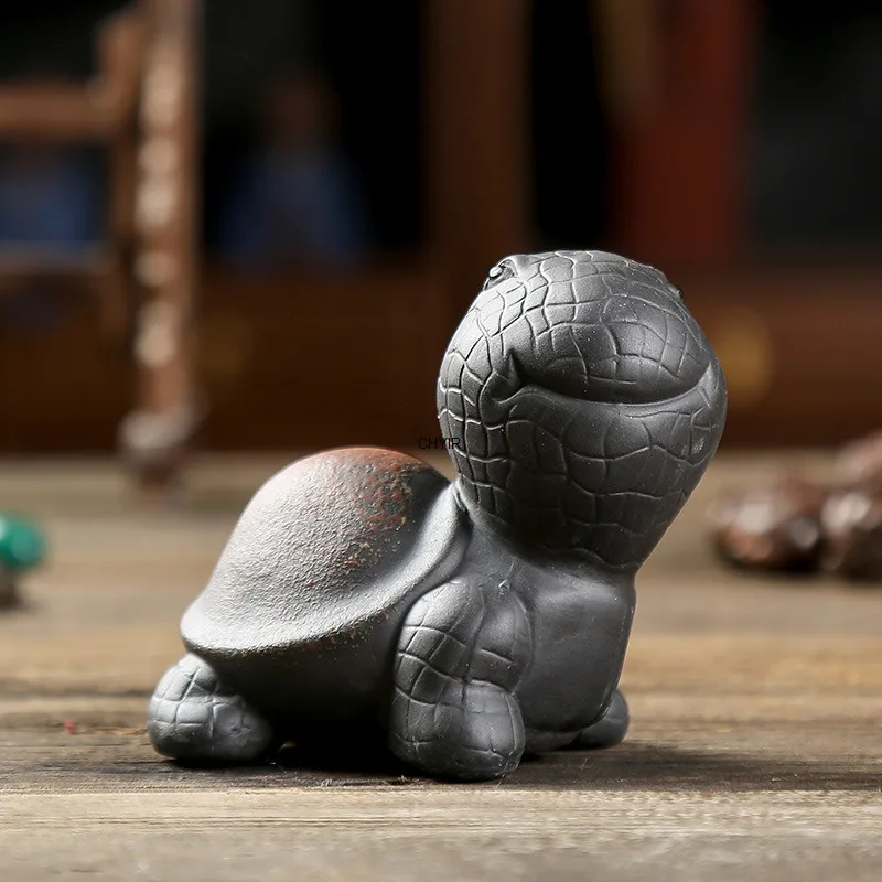 

Изменение цвета черепаха Бутик Чайный питомец Керамическая фиолетовая глина Креативные поделки ручной работы Чайный поднос Украшение чайного стола