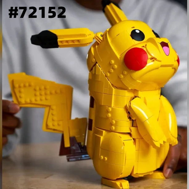 Ensemble de blocs de construction Pikachu 72152, compatibles avec les particules Legoed, adaptés aux cadeaux d'Halloween et de Noël, 2050 pièces