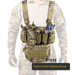 Military Fan Outdoor D3 Multifunctional Tactical Chest Hanging Self Defense MC Camouflage Lightweight Belly Pocket Tactical Vest