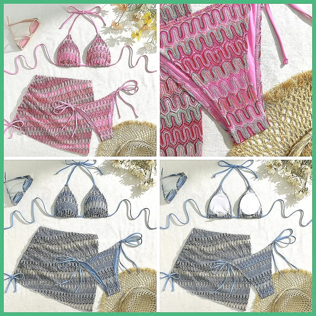 

Sexy Brazilian Bikini Set 2026, 3-Piece Swimwear for Women Beach Pool Bathing Suits