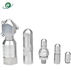 G1/4 Fan nozzle 360 degree automatic rotation high pressure stainless steel bottle cleaning industrial nozzle spray fan conical
