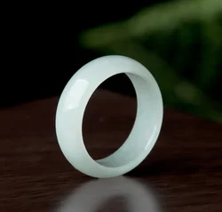 Inner Diameter 15mm-21mm Natural Burma Jade Ring Women's and Men's Ice Jadeite Circle  Fine Gemstone Jewelry Drop Shipping