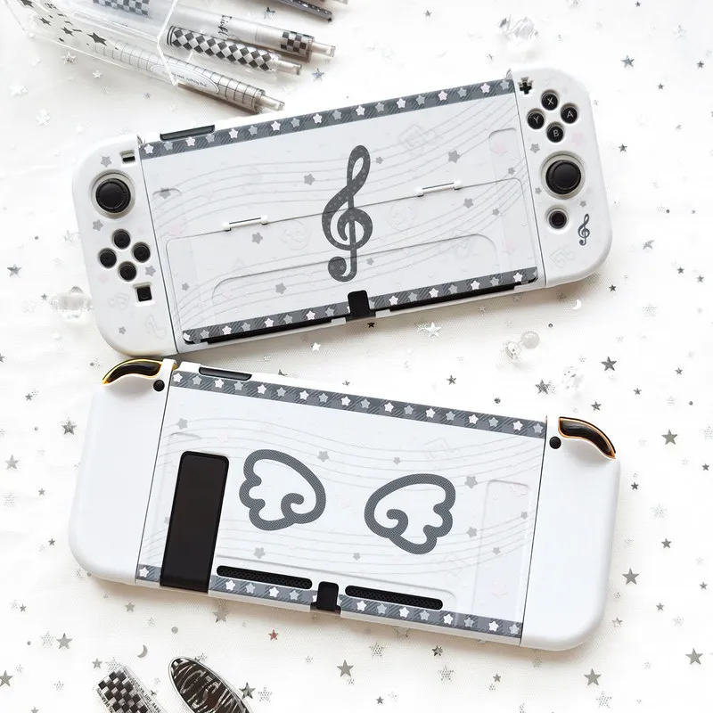 

Original Design Switchled Protective Shell White Wings Note Girl Custom Ns Protective Shell Anime Game Peripheral
