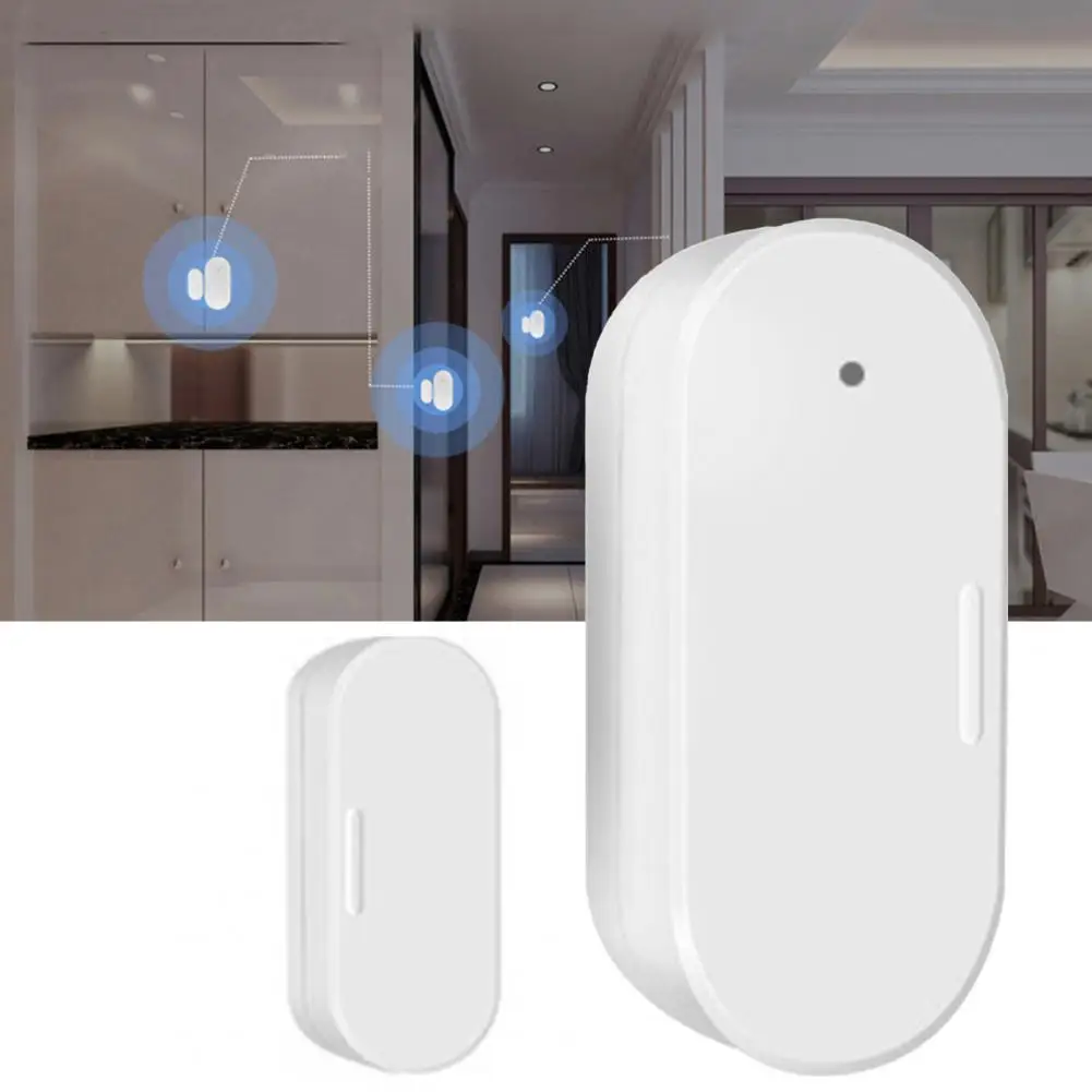 Wireless Door Sensor 1 Set Safe Magnetic ABS  Practical Wireless Door Sensor for Indoor